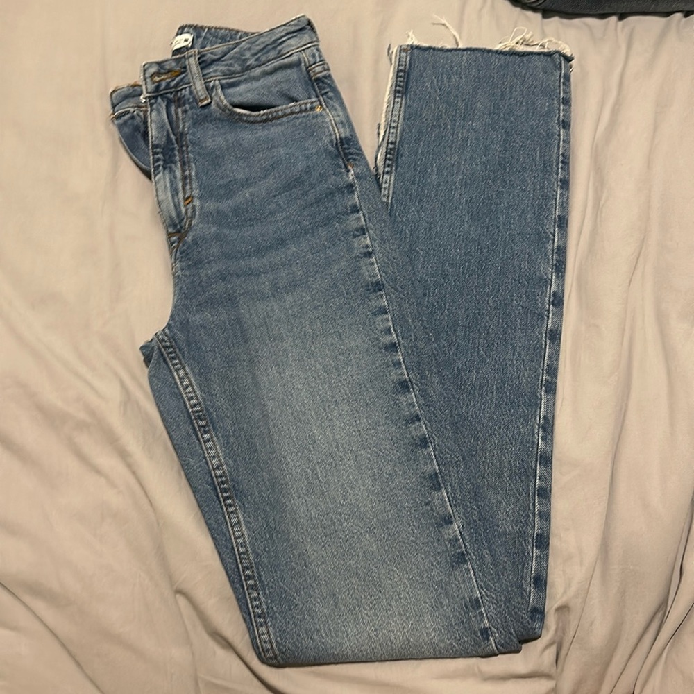 Zara long jeans high rise